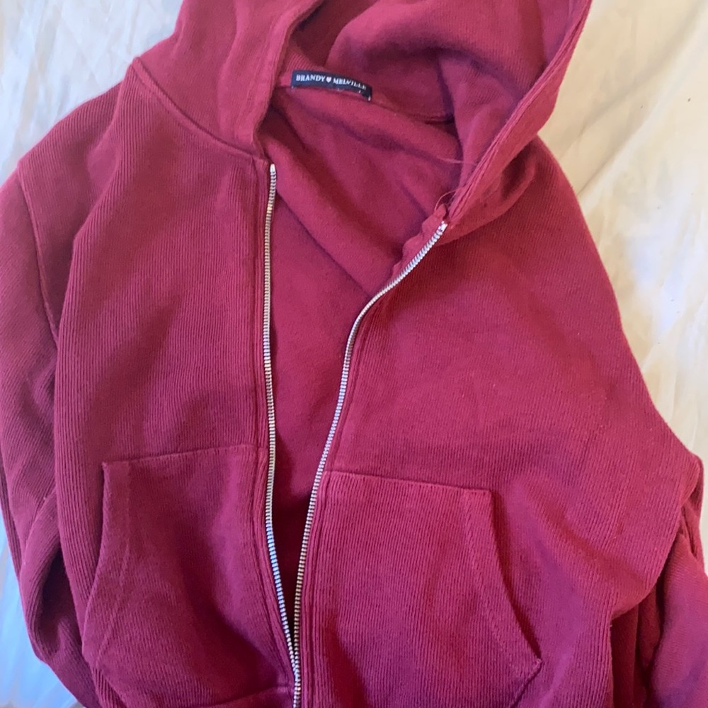 Brandy Melville cropped zip up